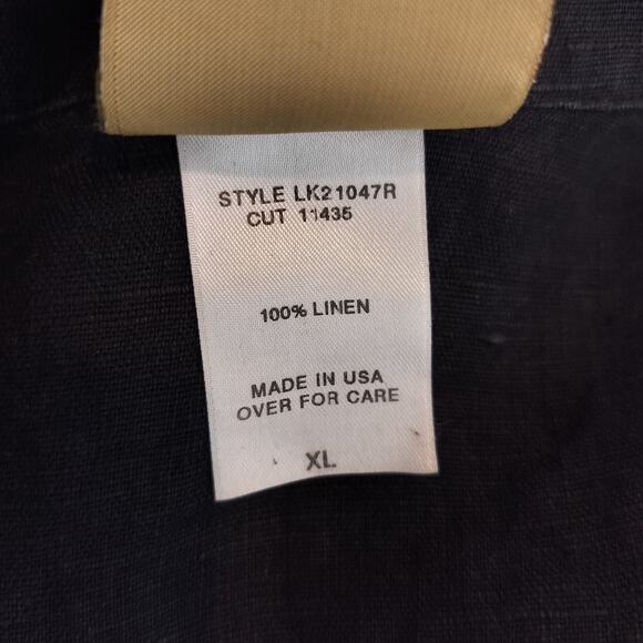 Blue Cactus Linen Button Up Shirt Hand-Painted Funky Art to Wear - Picture 12 of 12